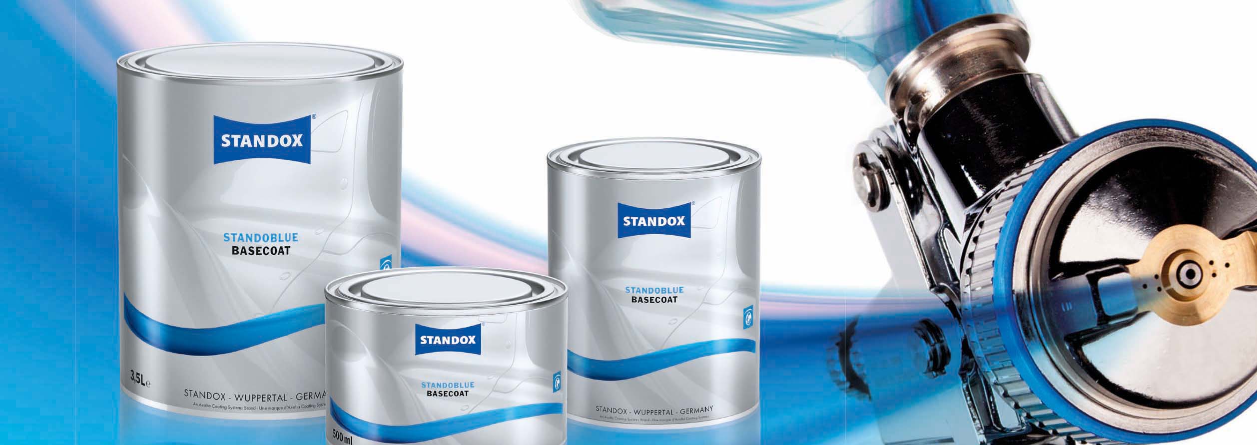 Standox standoblue basecoat tin boxes banner