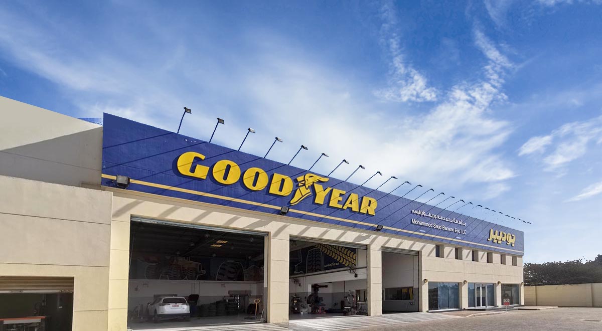 Goodyear showroom Tyre banner